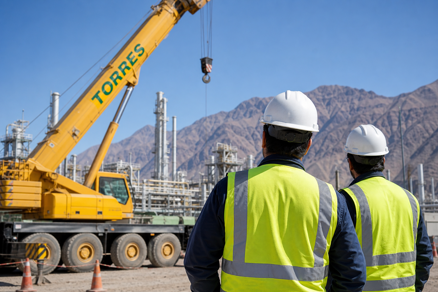 Equipo Grúas Torres en terreno